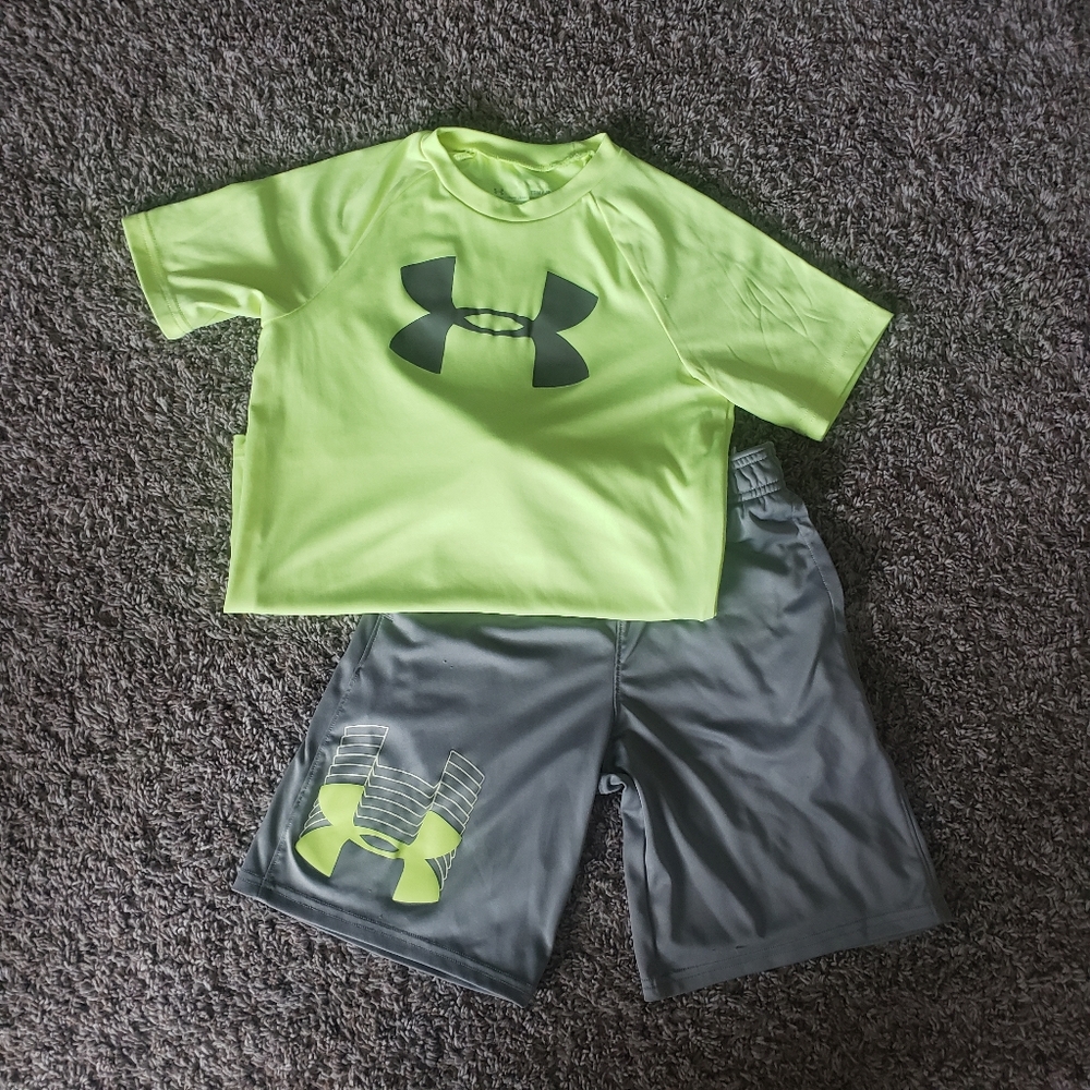 Under armour shorts and shirt